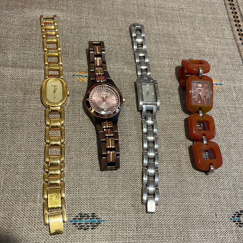 Fossil Vintage Watches, Set of 4 Assorted Styles